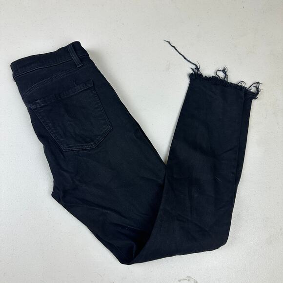 J Brand Revolve Women's Overexposure Distressed Black Ankle Capri Jeans‎ Size 26 - Picture 5 of 11